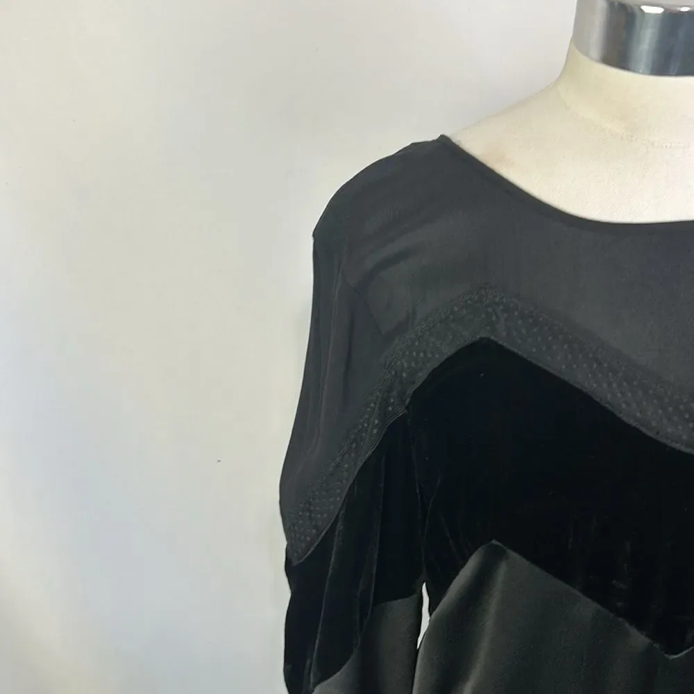 NWT Black With Belvet And Lace Trim Twin Set Dress - Picture 2 of 8